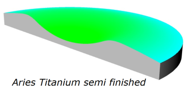 IODA Aries hyperaspheric semi finished titanium